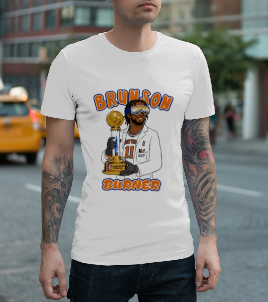 Brunson Burner Jalen Brunson New York Knicks Championship Formula T-Shirt