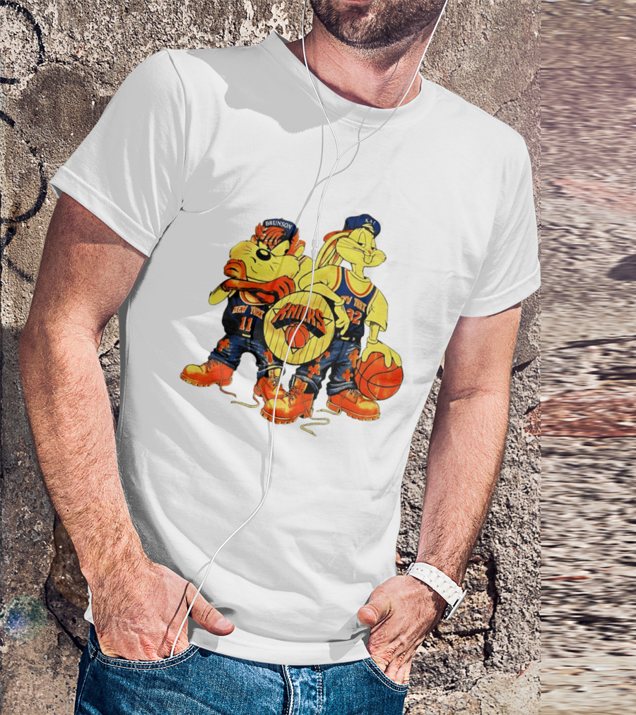 New York Knicks Bugs Bunny Taz NBA Finals Players Madison Square Garden T-Shirt