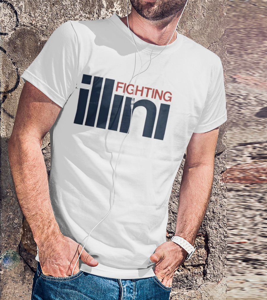 Illinois Fighting Illini Navy Blue And Orange T-Shirt