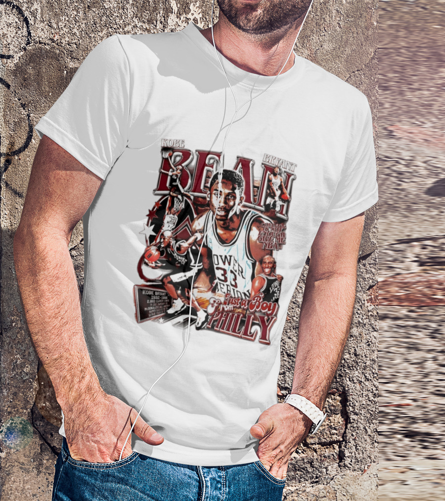 Kobe Bryant Bean Lower Merion High School Just A Boy From Philly 33 Jersey Basketball Legends T-Shirt