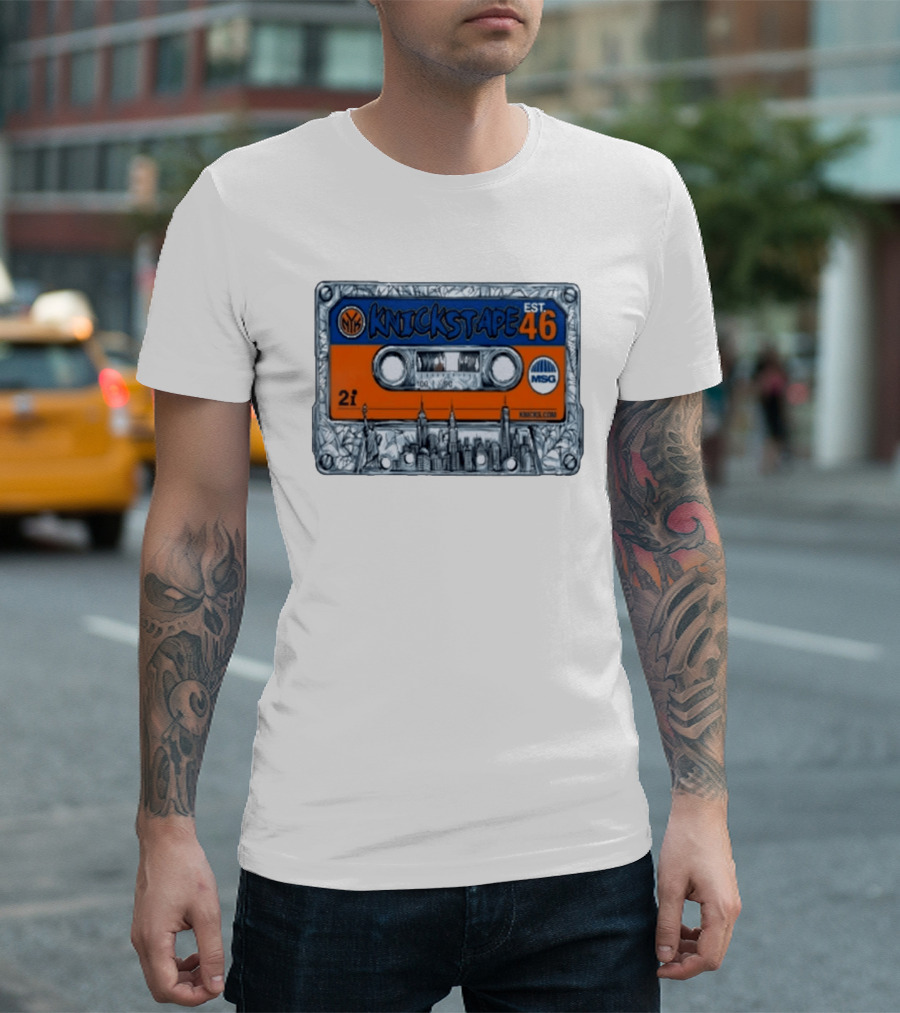 New York Knicks Knickstape Cassette EST 46 MSG Mixtape Graffiti T-Shirt