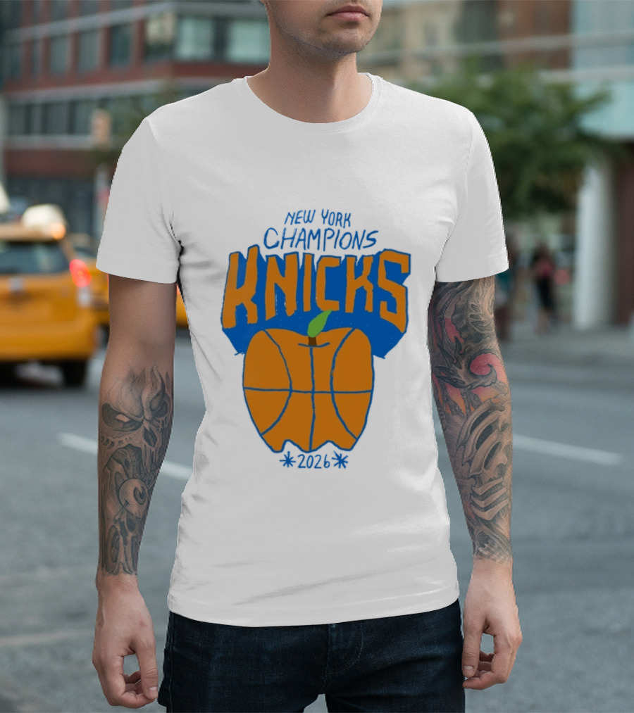 New York Champions Knicks Big Apple 2026 T-Shirt