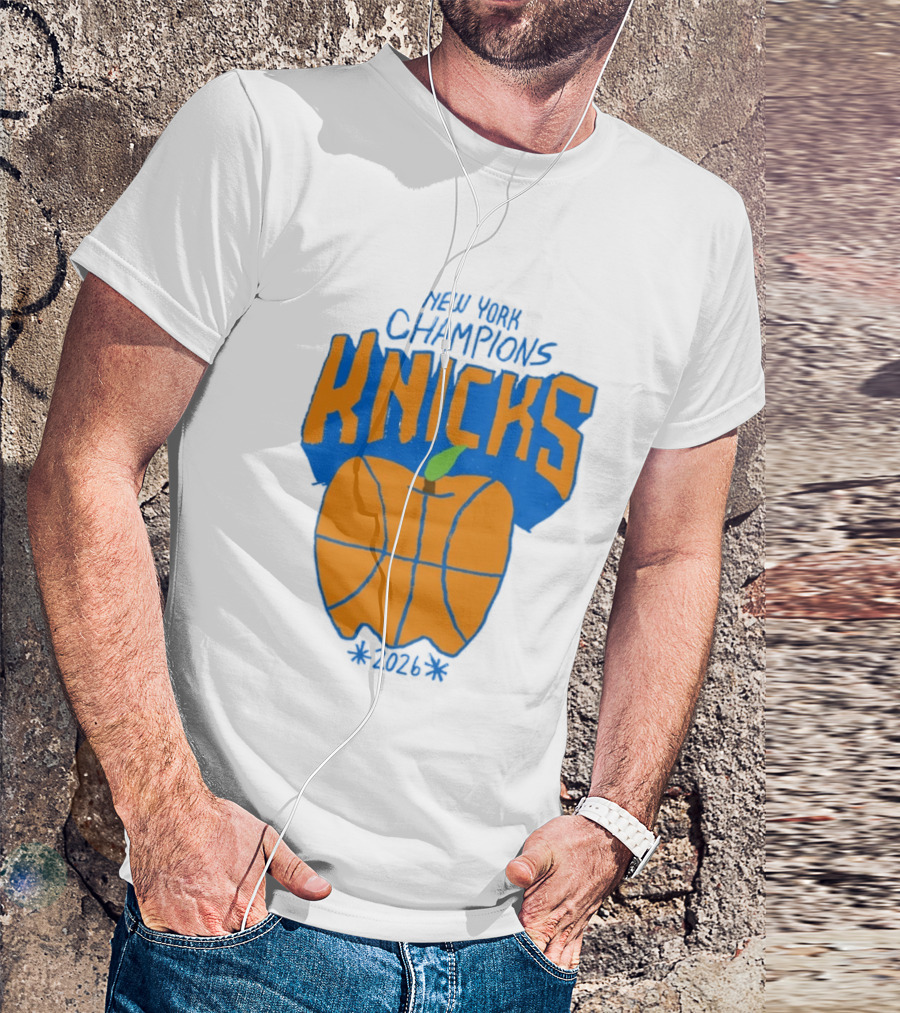 New York Champions Knicks Big Apple 2026 T-Shirt