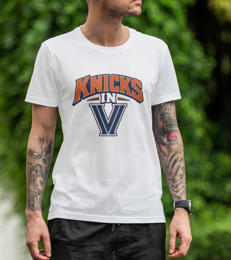 Knicks In V New York Villanova Wildcats T-Shirt