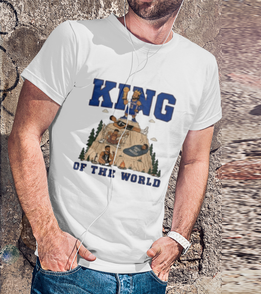 New York Knicks NBA Jalen Brunson King Of The World Basketball Champions T-Shirt