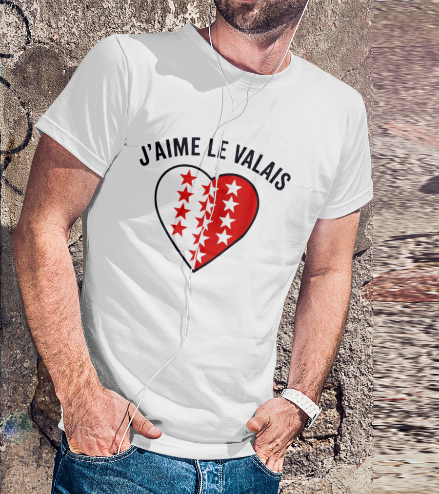 J'aime Le Valais Heart Stars T-Shirt