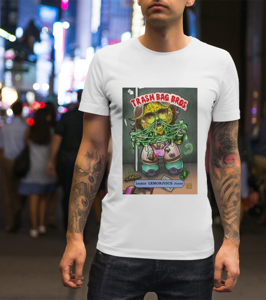 Trash Bag Bros Leakin Lemonjuice Jones Retro Style Comic T-Shirt