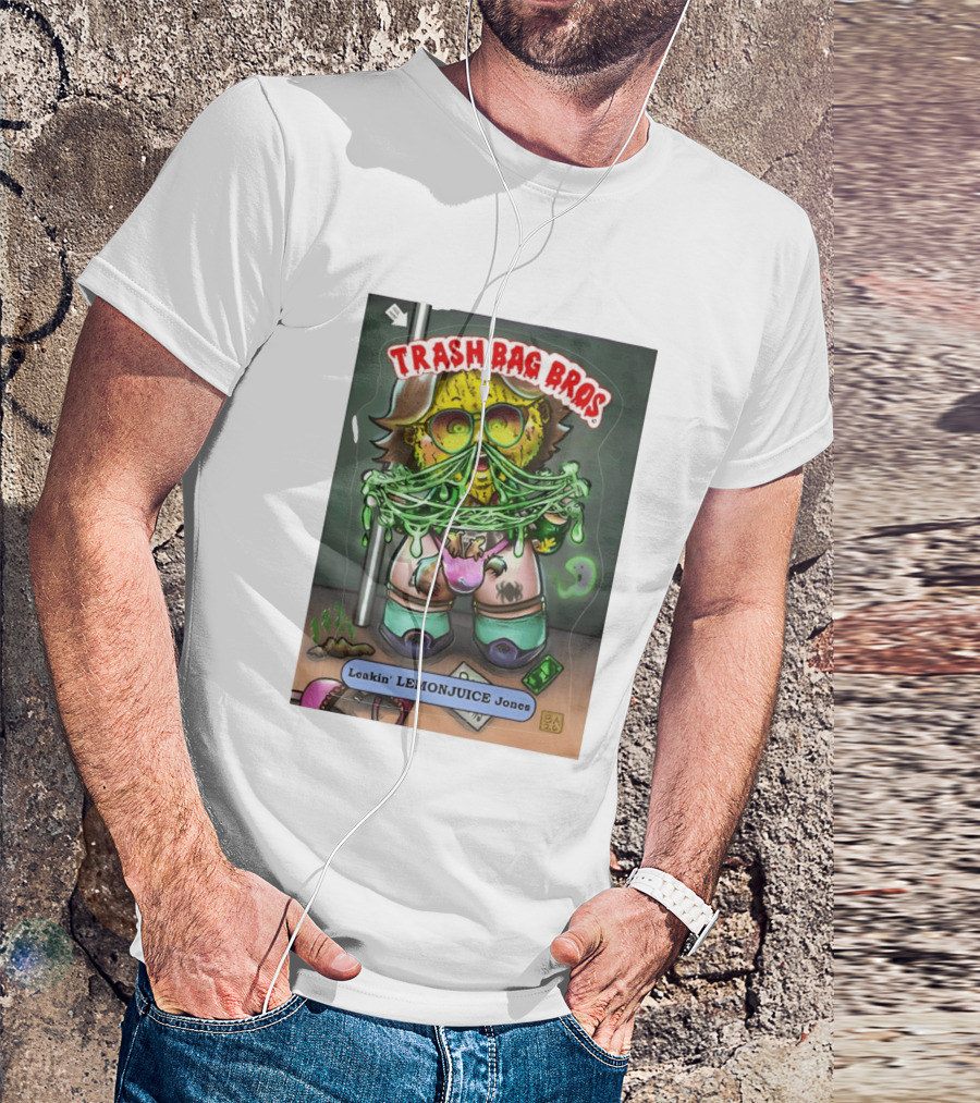 Trash Bag Bros Leakin Lemonjuice Jones Retro Style Comic T-Shirt