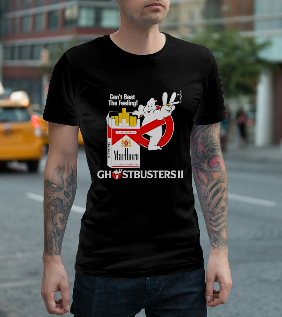 Can't Beat The Feeling Ghostbusters II Smoking Makes Me Feel Good Filter Cigarettes T-Shirt