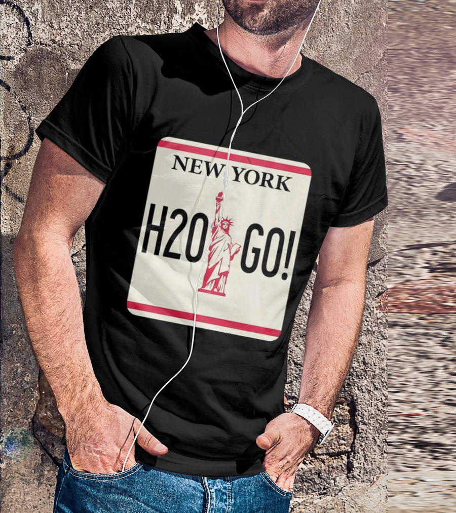 New York H2O Go License Plate Statue Of Liberty T-Shirt