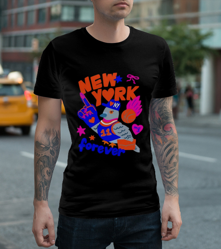 New York Knicks Jalen Brunson Pigeon Love Forever T-Shirt