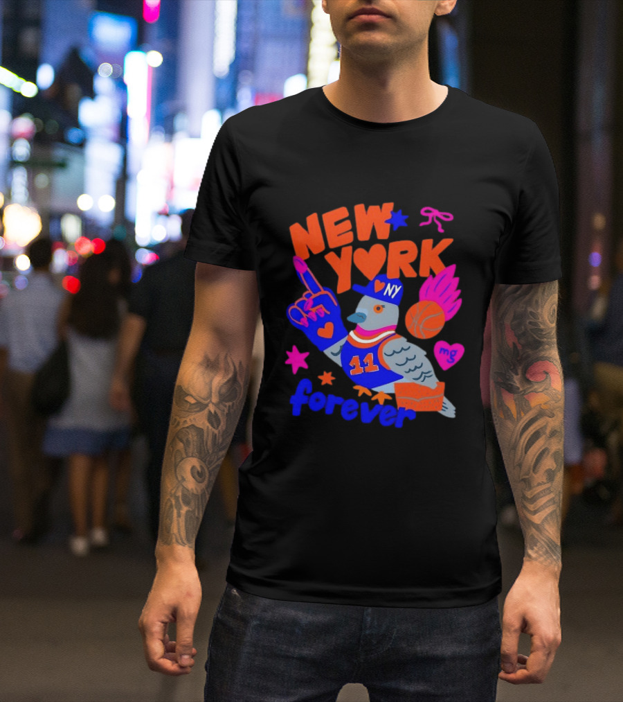 New York Knicks Jalen Brunson Pigeon Love Forever T-Shirt