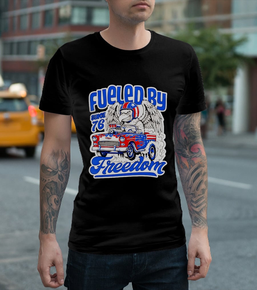 Fueled By Freedom Eagle Hot Rod USA Since 76 T-Shirt