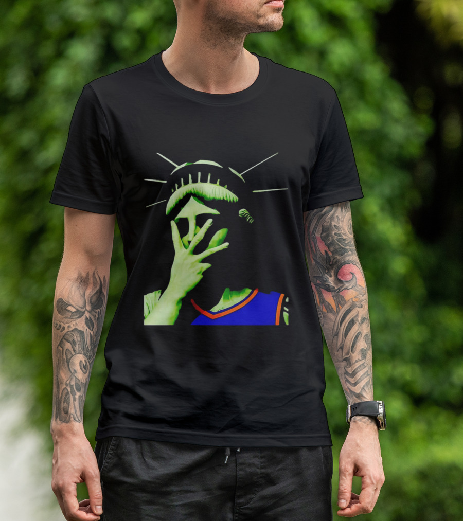 Statue Of Liberty New York Knicks Jersey Facepalm T-Shirt