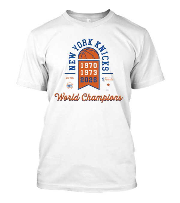 New York Knicks World Champions Basketball 3 Time 1970 1973 2026 T-Shirt