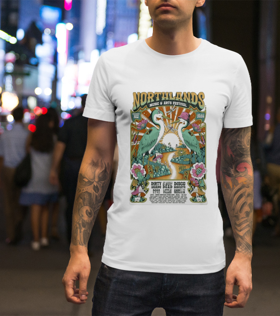 Northlands Music Arts Festival 2026 Swanzey NH Dirty Heads Disco Biscuits T-Shirt