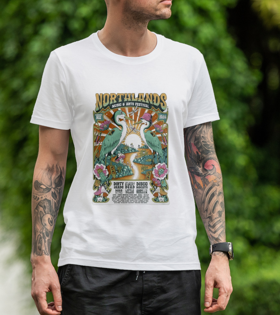 Northlands Music Arts Festival 2026 Swanzey NH Dirty Heads Disco Biscuits T-Shirt