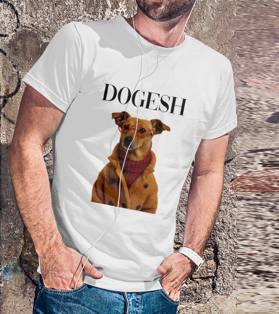 Dogesh Dapper Greyhound In Glasses And Coat T-Shirt
