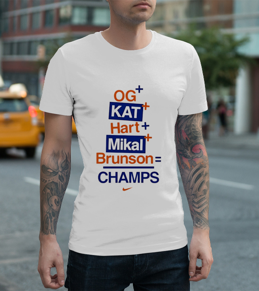 OG KAT Hart Mikal Brunson Champs Knicks 2026 T-Shirt