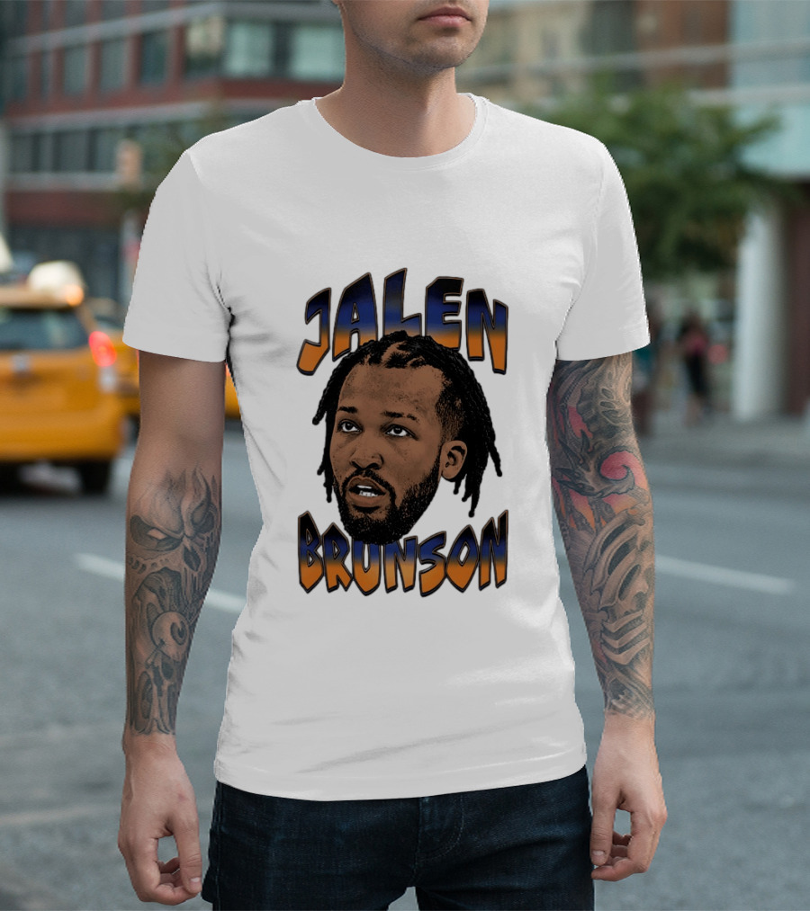 Jalen Brunson New York Knicks Player Big Face T-Shirt