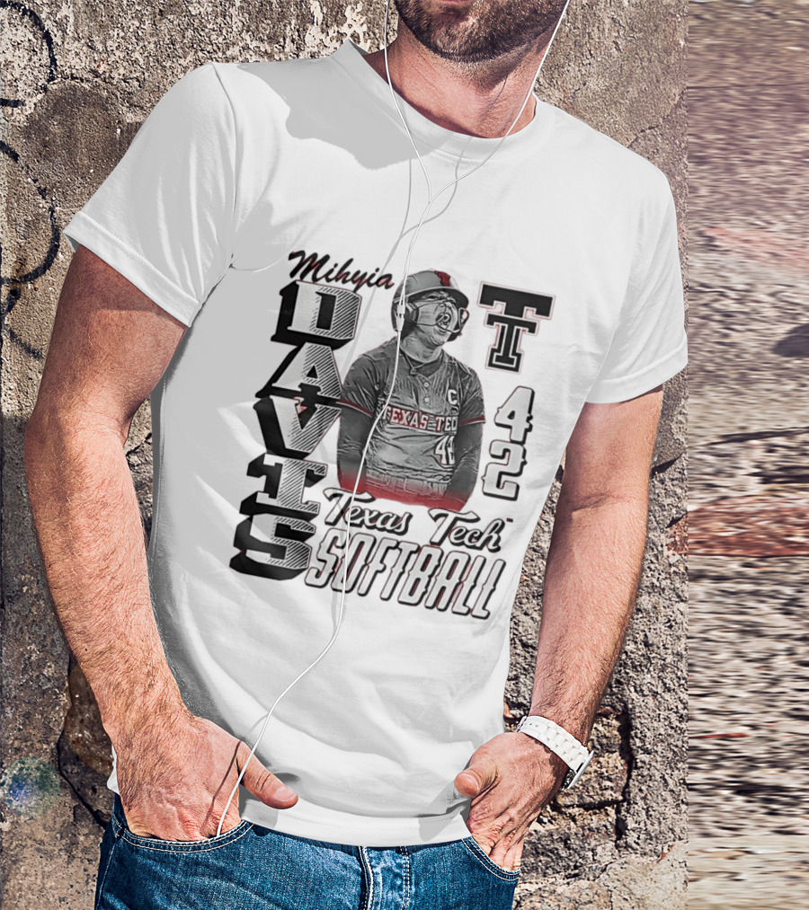 Mihyia Davis Texas Tech Softball Number 42 T-Shirt