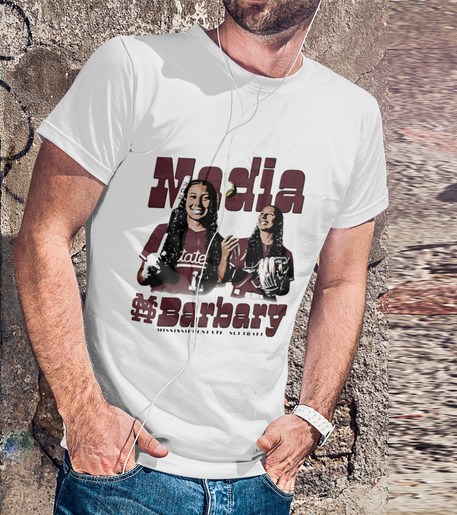 Mississippi State Nadia Barbary Bulldogs Baseball T-Shirt