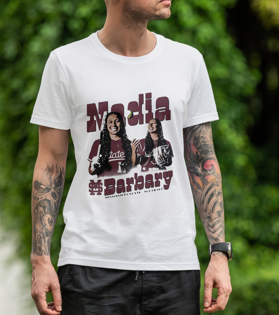 Mississippi State Nadia Barbary Bulldogs Baseball T-Shirt