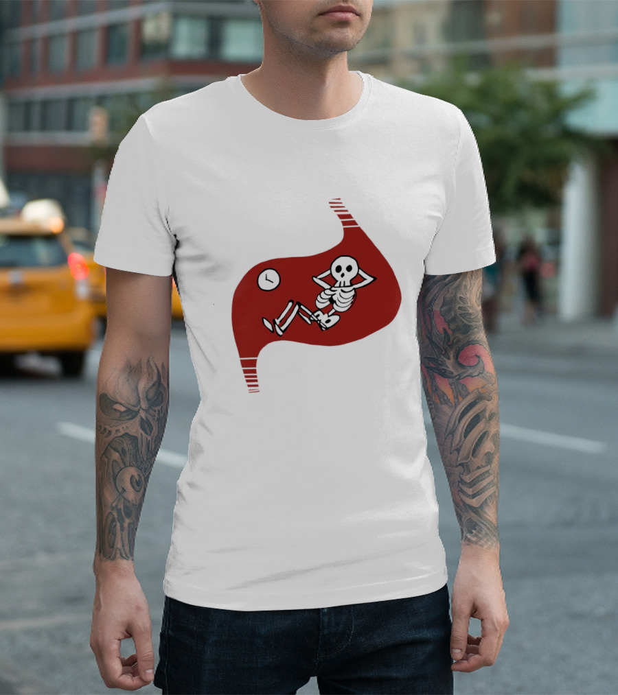 Tummy Time Skeleton With Fitness T-Shirt