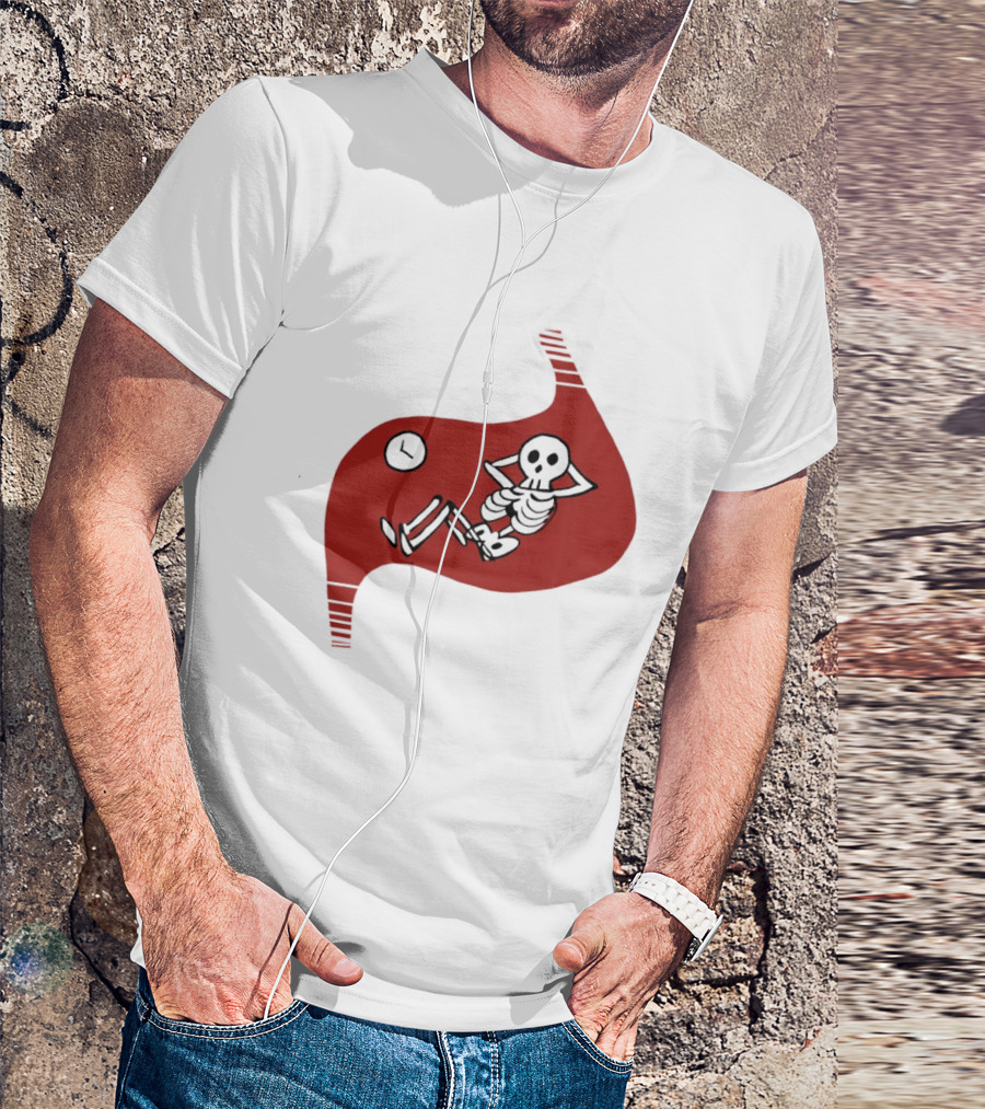 Tummy Time Skeleton With Fitness T-Shirt