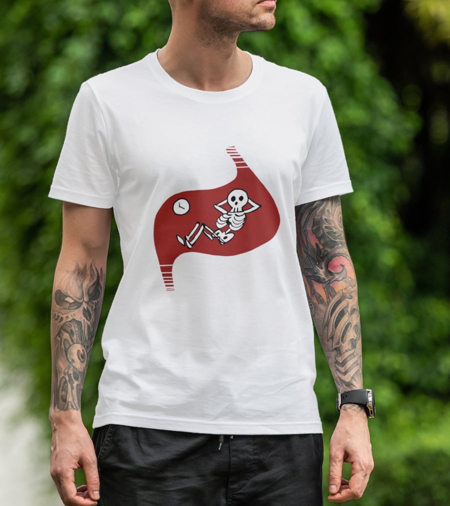 Tummy Time Skeleton With Fitness T-Shirt