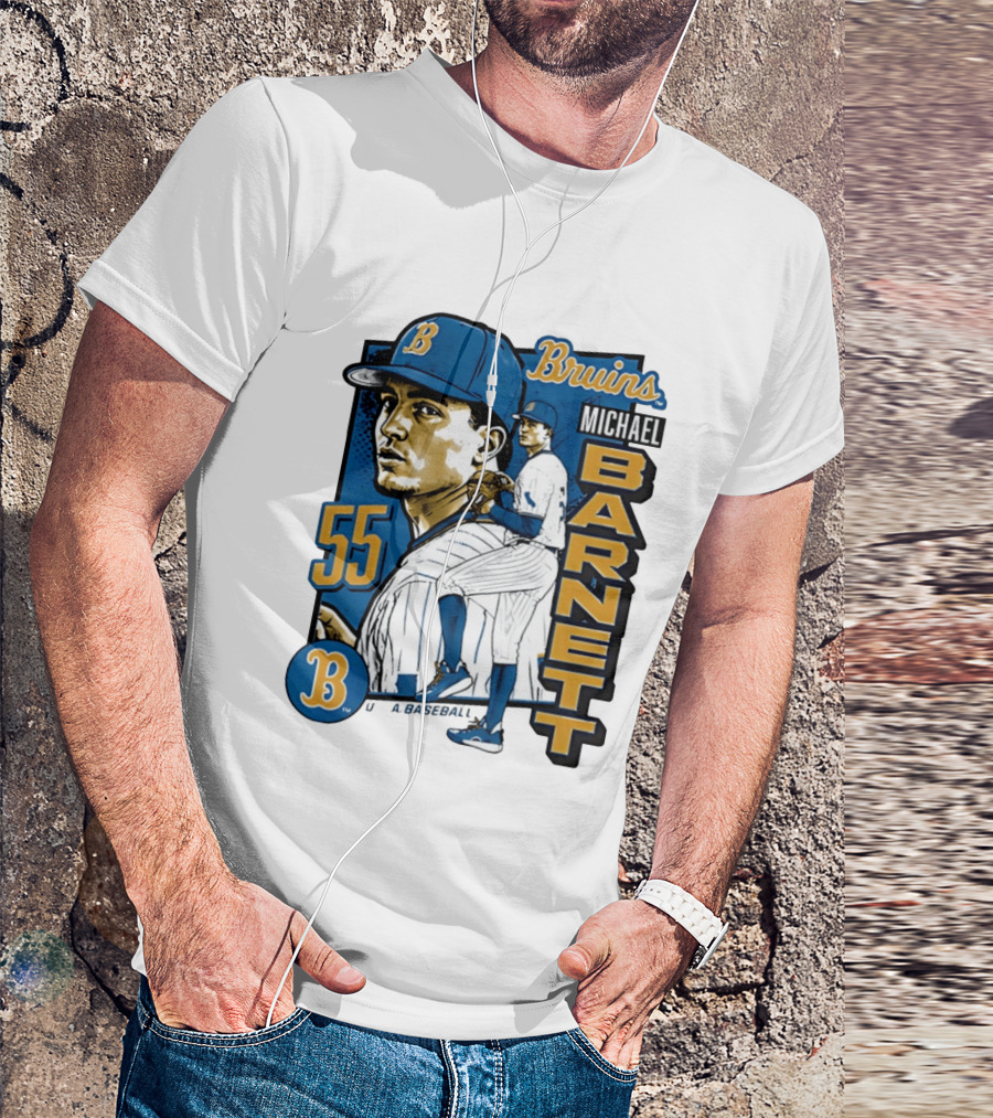 UCLA Bruins Michael Barnett 55 Baseball Pitcher T-Shirt