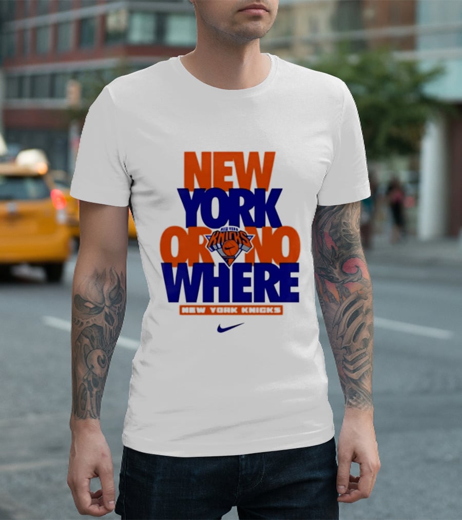 New York Or Nowhere New York Knicks 2026 AJ1 T-Shirt