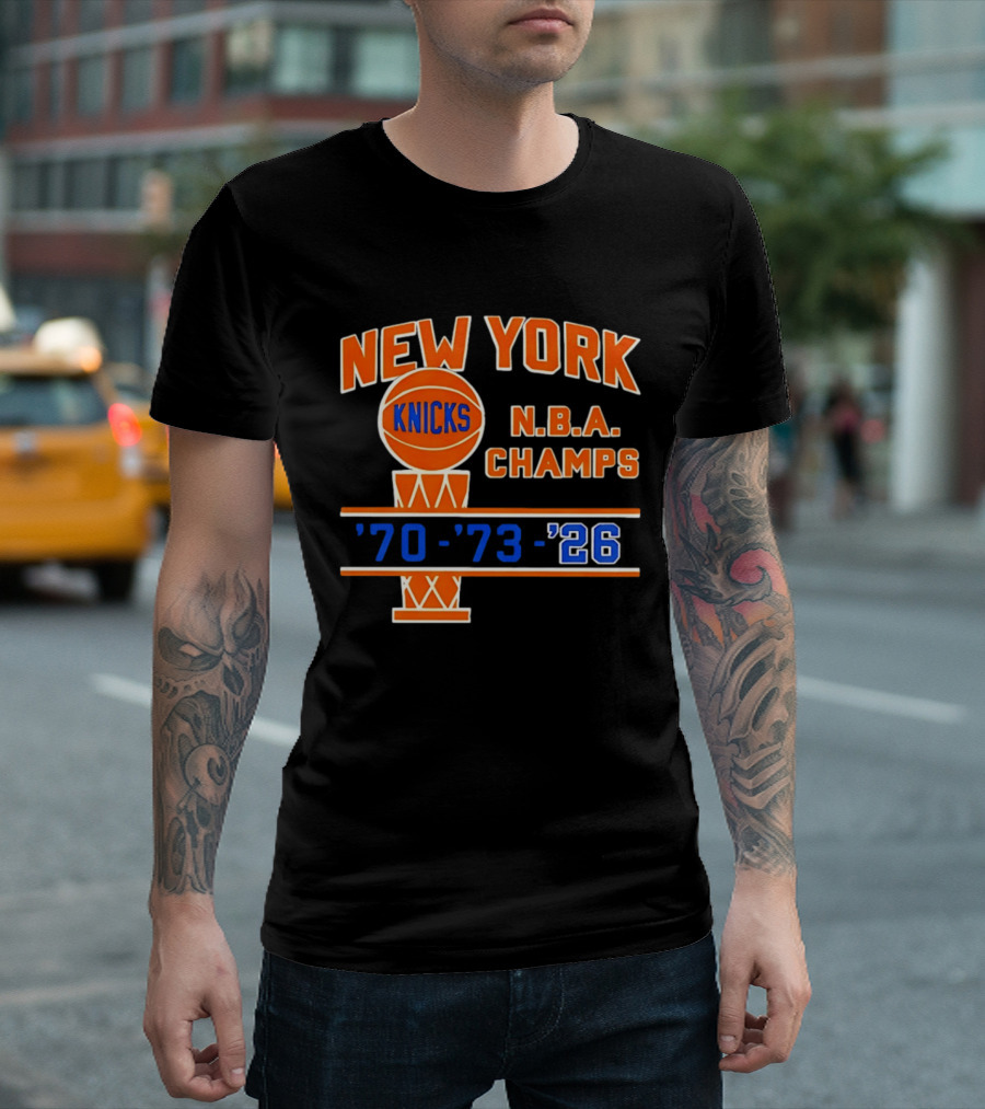 New York Knicks NBA Champs 1970 1973 2026 T-Shirt