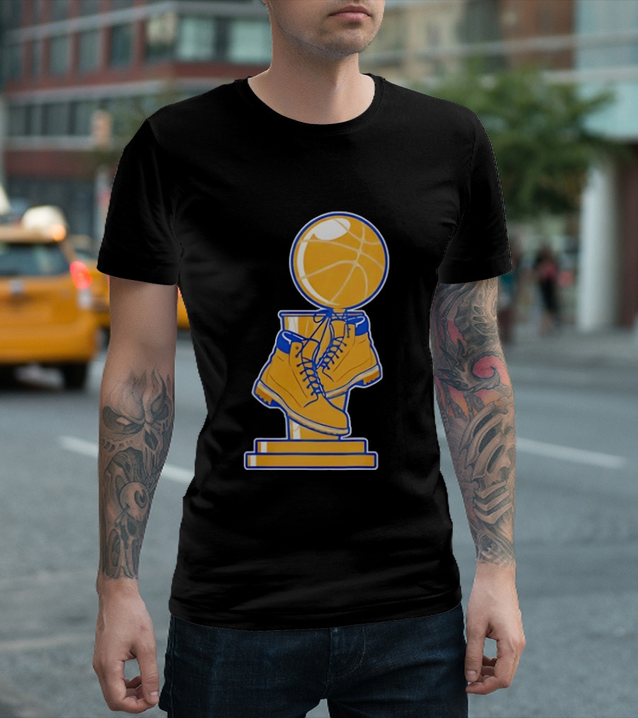 New York Basketball Trophy Golden Boots T-Shirt