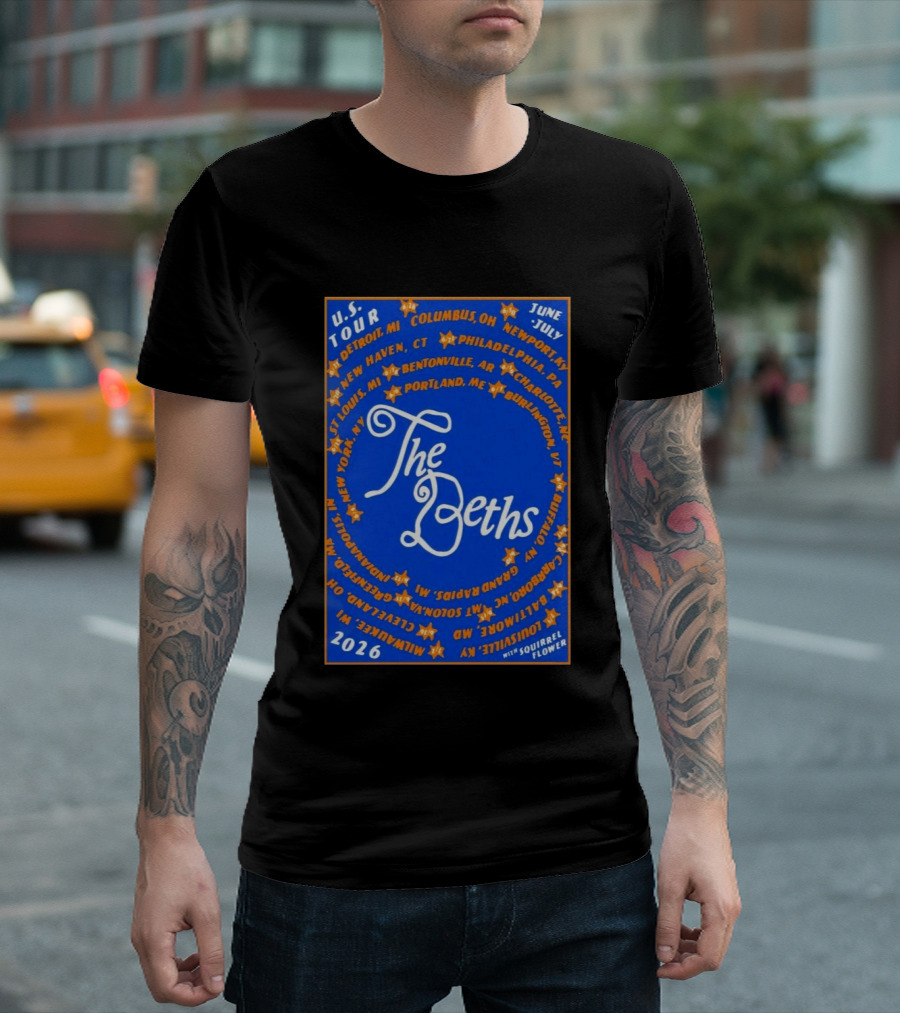 The Beths US Tour 2026 Cities June July With Squirrel Flower T-Shirt