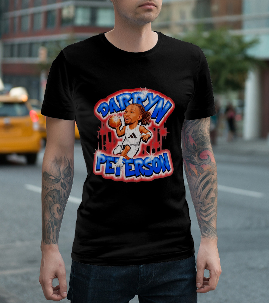 Darryn Peterson Kansas Jayhawks Basketball Caricature T-Shirt