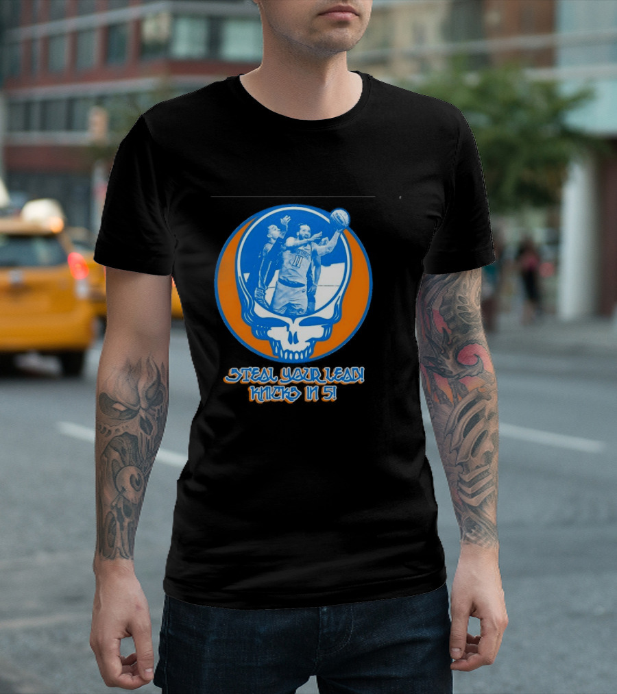New York Knicks Jalen Brunson Steal Your Lead Knicks In 5 T-Shirt