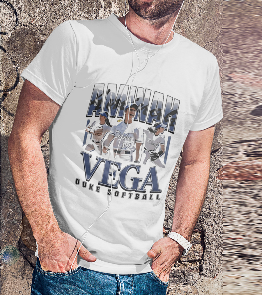 Aminah Vega Duke Softball Team Player 17 T-Shirt