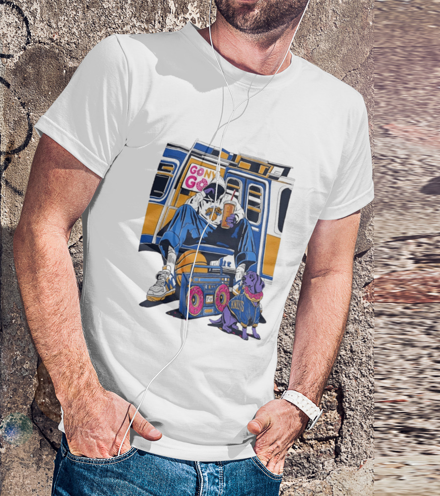 Knicks New York Subway GoNY Go Donut Streetwear Basketball T-Shirt