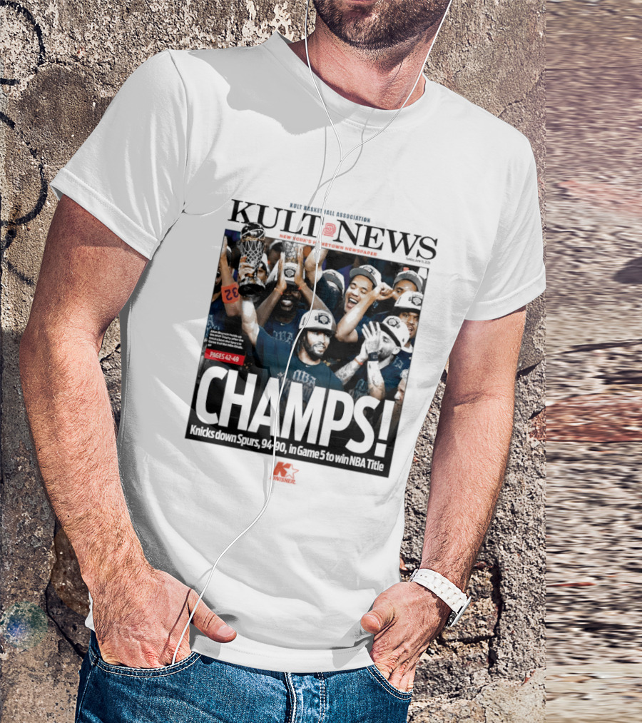 KULT NEWS NBA Champs New York Knicks Jalen Brunson Spurs Down 94 90 Game 5 Title T-Shirt