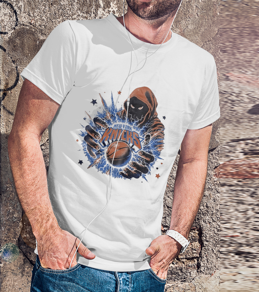 New York Knicks Dark Wizard Basketball Power T-Shirt