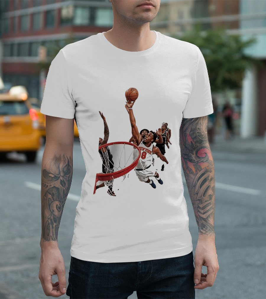 Obi Toppin New York Knicks NBA Layup Action T-Shirt