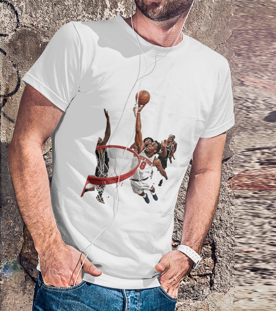 Obi Toppin New York Knicks NBA Layup Action T-Shirt
