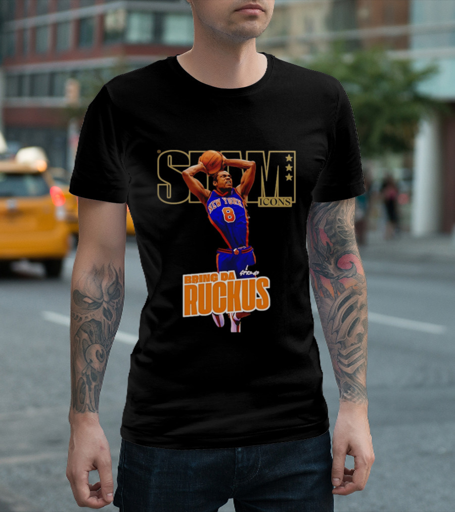 New York Knicks Sprewell SLAM Icons Bring Da Ruckus T-Shirt