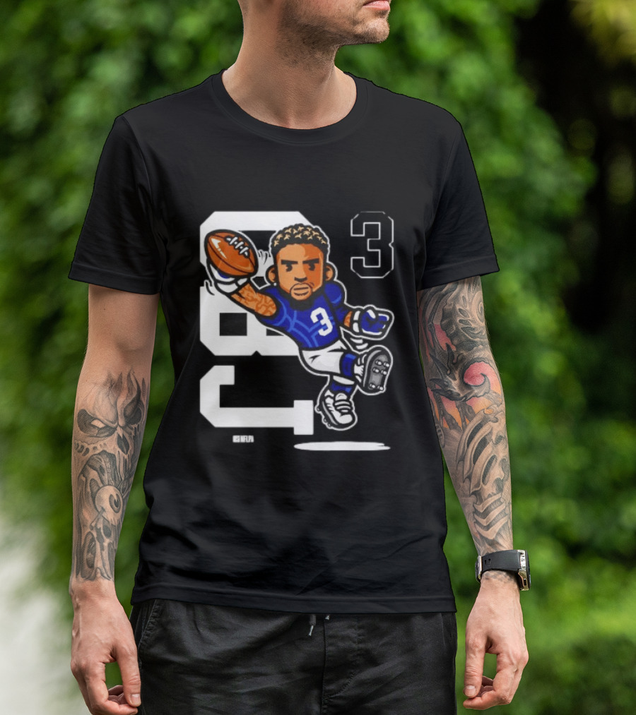 Odell Beckham Jr. 3 New York Giants Character Catch T-Shirt