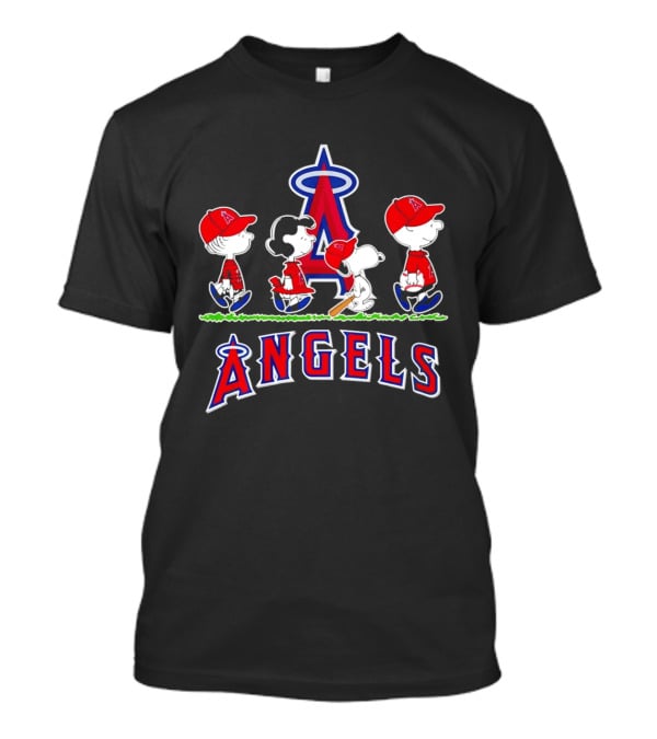 Peanuts Los Angeles Angels Snoopy Abbey Road Characters T-Shirt