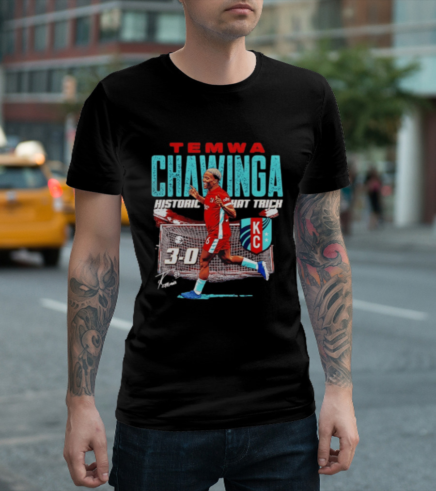Temwa Chawinga KC Historic Hat Trick 3 0 T-Shirt