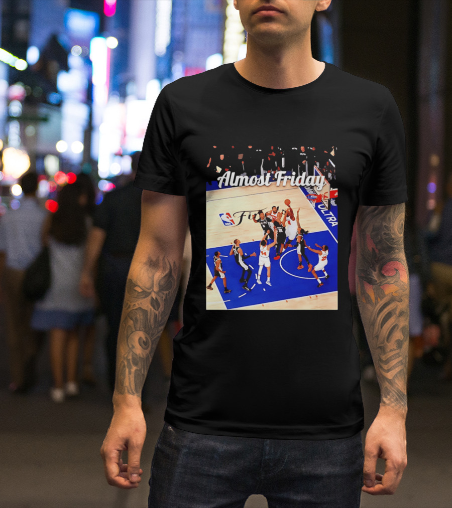 Almost Friday New York Knicks NBA Fit Game 4 Action Scene T-Shirt