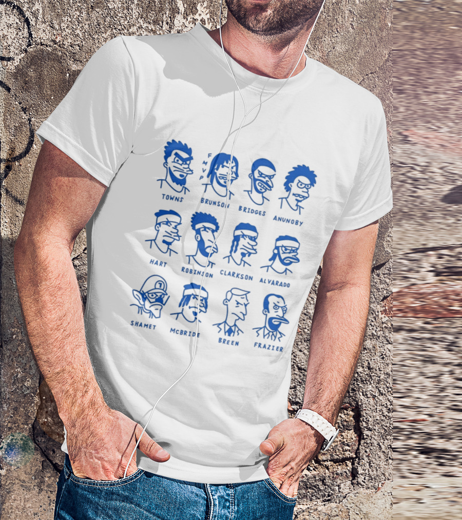 New York Knicks Cartoon Roster Twinz Squishee Seconds Anggre JFab2 Grenouille Elevdude Eyebrowz Shmay Rambro Outofdue Tubeb Freddboy T-Shirt