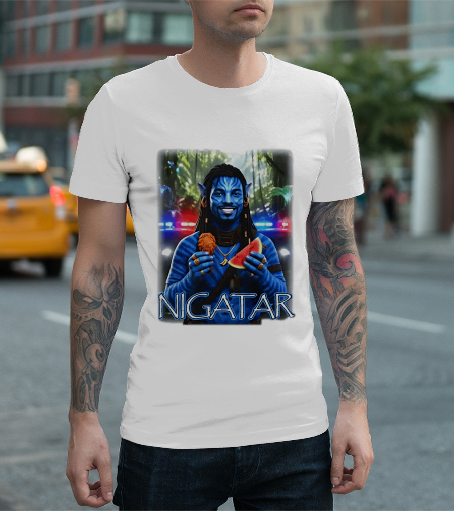 Nigatar Avatar Meme Watermelon And Chicken T-Shirt